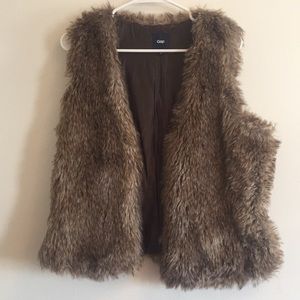Faux fur vest